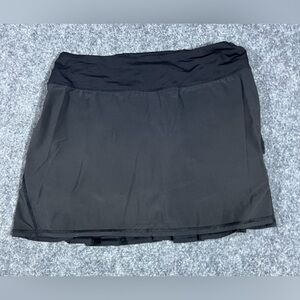 LULULEMON Run Pacesetter Skirt Womens Size 8 Black Tiered Ruffle Skort Shorts